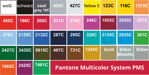 Pantone Farbtabelle