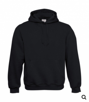 Hoodie mit dein Logo und Motiv in Schwarz