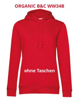 Damen Hoodie #Organic ohne Taschen mit Druckmotiv